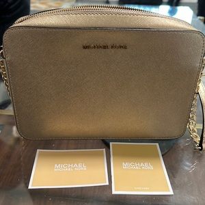 Michael Kors Gold Crossbody Purse